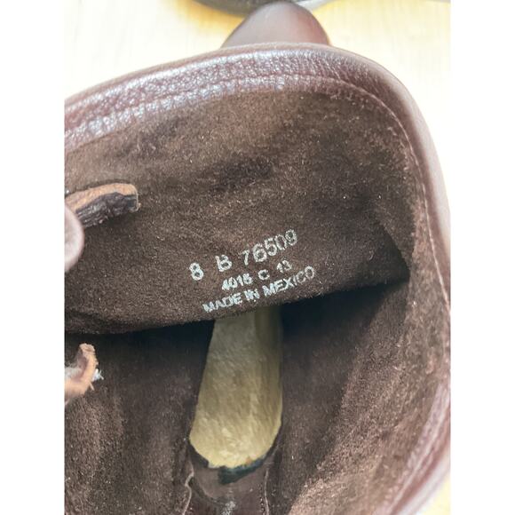 Frye Veronica Short Moto Boots Brown Leather Size 8B - Picture 6 of 7